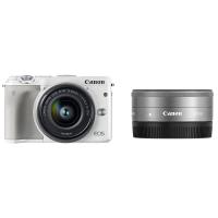 Canon ミラーレス一眼カメラ EOS M3 ダブルレンズキット(ホワイト) EF-M15-45mm F3.5-6.3 IS STM EF | RAVI STORE