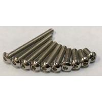 【ネコポス対応】TOPLINE(トップライン)/TSB-18NI/M3六角ボタンビス　18mmニッケルクローム　8本入 | ラジコン夢空間