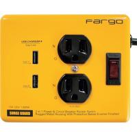 Fargo スチールタップ AC2個口 3.4A USB 2ポート イエロー PT410YE オフィス・住設用品 OA用品 OAタップ 代引不可 | リコメン堂ホームライフ館