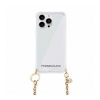 PHONECKLACE チェーンショルダーストラップ付きクリアケース for iPhone 13 Pro ゴールド PN21602i13PGD 代引不可 | リコメン堂ホームライフ館