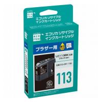 LC113BK互換 エコリカ リサイクルインク ブラザー ブラック 顔料 ECI-BR113B 代引不可 メール便 | リコメン堂ホームライフ館