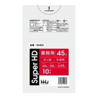 単品6個セット GH53ポリ袋45L半透明10枚0.015 ハウスホールドジャパン株式会社 代引不可 | リコメン堂ホームライフ館