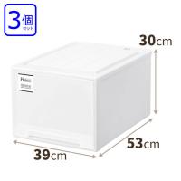 3個セット 天馬 Fits フィッツケース モノ クローゼット ホワイト W 幅39×奥行53×高さ30cm L-53 代引不可 | リコメン堂ホームライフ館