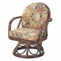 籐回転座椅子 ハイタイプ R3S777B 木製品・家具 籐家具 座椅子 代引不可 | リコメン堂ホームライフ館