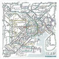 東京カート 鉄道路線図ハンカチ 首都圏 日本語 RHSJ | リコメン堂ホームライフ館