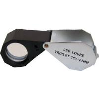 池田レンズ ライト付10倍ルーペ W-LED10 光学・精密測定機器・ルーペ | リコメン堂インテリア館