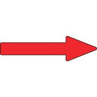 緑十字 配管方向表示ステッカー →赤矢印 30×100mm 10枚組 アルミ 193343 | リコメン堂インテリア館