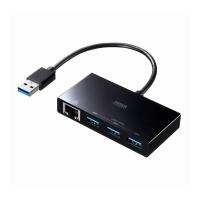 サンワサプライ USB3.2 Gen1 ハブ付き ギガビットLANアダプタ USB-3H322BKN 代引不可 | リコメン堂インテリア館