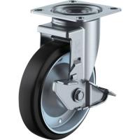 ユーエイ プレート式 自在 キャスター ゴム 車輪径100mm ストッパー付き Jタイプ RJ2-S型 取付寸法71×71 68×68 RJ2100WSP 金物 建築資材 代引不可 | リコメン堂生活館