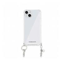 PHONECKLACE チェーンショルダーストラップ付きクリアケース for iPhone 14 Plus シルバー 背面カバー型 PN23892i14MSV 代引不可 | リコメン堂生活館