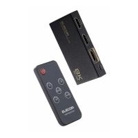 HDMI 切替器 2入力1出力 8K 60Hz 4K 120Hz HDMI2.1 手動 / 自動 切り替え器 リモコン付き セレクター ブラック DH-SW8KP21BK 代引不可 | リコメン堂生活館