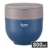 スケーター 折りたたみ ハンドル付き 保温 保冷 丼 ジャー 800ml アッシュブルー LDNO8AG | リコメン堂生活館