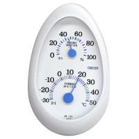 CRECER・温湿度計tamagoホワイト・CR-133W 大工道具：測定具：温度計・他 | リコメン堂生活館