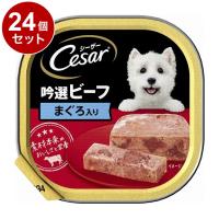 24個セット シーザー 吟選ビーフ まぐろ入り 100g | リコメン堂生活館