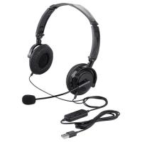 BUFFALO BFKOS 両耳ヘッドバンド式ヘッドセット USB接続/折りたたみタイプ ブラック BSHSUH13BK(代引き不可) | リコメン堂生活館