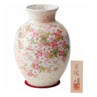 志野 8号花瓶 桜紅葉 YJ14‐01 和陶器 花瓶 和陶花瓶 代引不可 | リコメン堂生活館