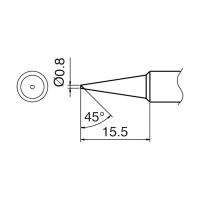 白光 こて先 0.8C型 T18-C08 1本(1個) 384-4072（直送品） | LOHACO by アスクル(直送品グループ1)