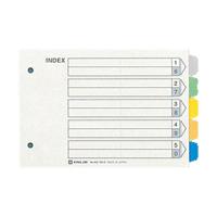 キングジム カラーインデックス B6ヨコ 5山 2穴 902　10組（直送品） | LOHACO by アスクル(直送品グループ1)