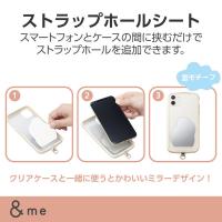 スマホ ストラップホルダー シート ケーブル穴用 1口タイプ 1枚入り ミラー P-STHD1DEMR エレコム 1個（直送品） | LOHACO by アスクル(直送品グループ1)