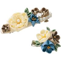 タカギ繊維 Panami 手芸キット コットン生地で作る 普段づかいの つまみ細工 アイボリー バレッタとブローチ LH-448（直送品） | LOHACO by アスクル(直送品グループ1)