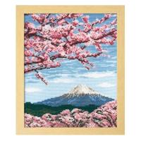オリムパス製絲 ししゅうキット「桜と富士山」 No.7386 OLY-K7386 3個（直送品） | LOHACO by アスクル(直送品グループ1)