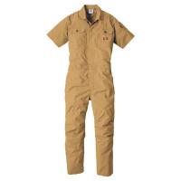 Dickies D-749 ストレッチCVC半袖ツナギ カーキ S コーコス信岡 1着（直送品） | LOHACO by アスクル(直送品グループ1)