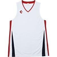 CONVERSE(コンバース) バスケットボール メンズ ゲームシャツ CB281701 ホワイト/レッド(1164) SS 1枚（直送品） | LOHACO by アスクル(直送品グループ1)