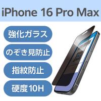 iPhone16ProMax ガラスフィルム 覗き見防止 左右180°視線ブロック PM-A24DFLGGPF2 エレコム 1個（直送品） | LOHACO by アスクル(直送品グループ1)