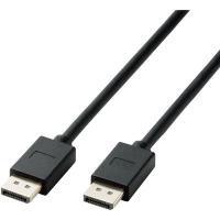 DisplayPortケーブル 1m 8K Ver1.4認証 マルチストリーム機能 ブラック CAC-DP1410BK2 エレコム 1個（直送品） | LOHACO by アスクル(直送品グループ1)