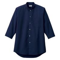 ボンマックス メンズスタンドカラー七分袖シャツ ネイビー L FB5052M 1枚（直送品） | LOHACO by アスクル(直送品グループ2)