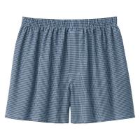 無印良品 メンズ　紳士 綿ブロード 前開き トランクス 紳士Ｓ サックスブルーチェック 良品計画 | LOHACO by アスクル