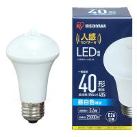 アイリスオーヤマ LED電球 人感センサー付 E26 40形相当 昼白色（25000時間） LDR6N-H-SE25（522539） 1個 | LOHACO by アスクル