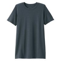 【メンズ】無印良品 あったか綿 クルーネック半袖Tシャツ 紳士 L ダークグレー 良品計画 | LOHACO by アスクル