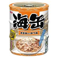 海缶ミニ3P 猫 ささみ入りかつお（60g×3缶）1個 アイシア キャットフード ウェット 缶詰 | LOHACO by アスクル