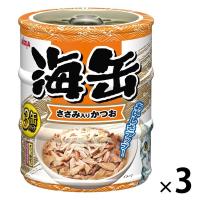 海缶ミニ3P 猫 ささみ入りかつお（60g×3缶）3個 アイシア キャットフード ウェット 缶詰 | LOHACO by アスクル