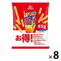 【アウトレット】【Goエシカル】ポテロング＜ふぞろい品＞ しお味 65g 8袋 森永製菓 お買い得 スナック菓子 おつまみ　行楽　パーティ | LOHACO by アスクル