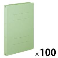 アスクル フラットファイル A4タテ 厚とじ 100冊 グリーン 緑  オリジナル | LOHACO by アスクル