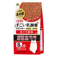 いなば CIAO チャオ キャットフード 猫 すごい乳酸菌クランキー まぐろ節味 国産 総合栄養食（190g×8袋）1袋 ドライ | LOHACO by アスクル