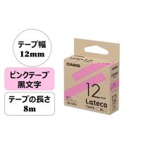 カシオ CASIO ラテコ 詰替え用テープ 幅12mm ピンクラベル 黒文字 8m巻 XB-12PK | LOHACO by アスクル