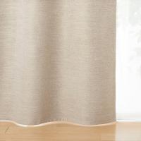 無印良品 ポリエステル二重織ノンプリーツカーテン（防炎・遮光性） 幅100×丈105cm用 ベージュ 良品計画 | LOHACO by アスクル