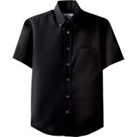 チトセ EP7617 ボタンダウンシャツ（半袖）〔兼用〕 4L EP7617_C-10ブラック_4L（取寄品） | LOHACO by アスクル