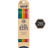 かきかたえんぴつ　ippo（イッポ）　2B　六角軸　ナチュラル　KB-KNN04-2B　1ダース（12本入）　トンボ鉛筆 | LOHACO by アスクル