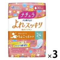 ナチュラ 吸水ケア さら肌さらりよれスッキリ吸水ナプキン  30cc  66枚:（3パック×22枚入）エリエール 大王製紙 | LOHACO by アスクル