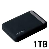 HDD (ハードディスク) 外付け ポータブル 1TB USB3.0 ハードウェア暗号化 ブラック ELP-EEN010UBK エレコム 1台 | LOHACO by アスクル