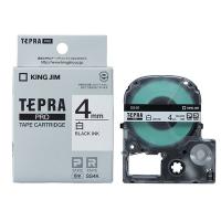 テプラ TEPRA PROテープ スタンダード 幅4mm 白ラベル(黒文字) SS4K 1個 キングジム | LOHACO by アスクル