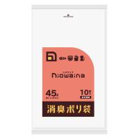 ゴミ袋 消臭袋 ニオワイナ 白半透明 普通 45L 10枚入×1パック 厚さ：0.025mm 日本サニパック | LOHACO by アスクル