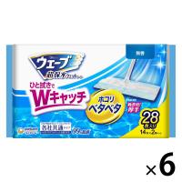 ウェーブ フロアワイパー（フローリングワイパー）用 ウェットシート 超保水 無香 大容量 1箱（28枚入×6パック） ユニ・チャーム | LOHACO by アスクル