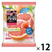 ぷるんと蒟蒻ゼリーパウチ ピンクグレープフルーツ 12個 オリヒロ | LOHACO by アスクル