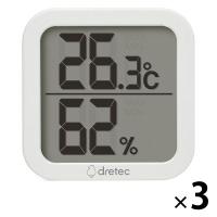 ドリテック ドリテック　Oー414WT　デジタル温湿度計　クラル Oー414WT 1セット（3個） | LOHACO by アスクル