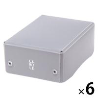 【LAKOLE/ラコレ】 デスクボックス（S） グレー 1セット（1個×6） | LOHACO by アスクル